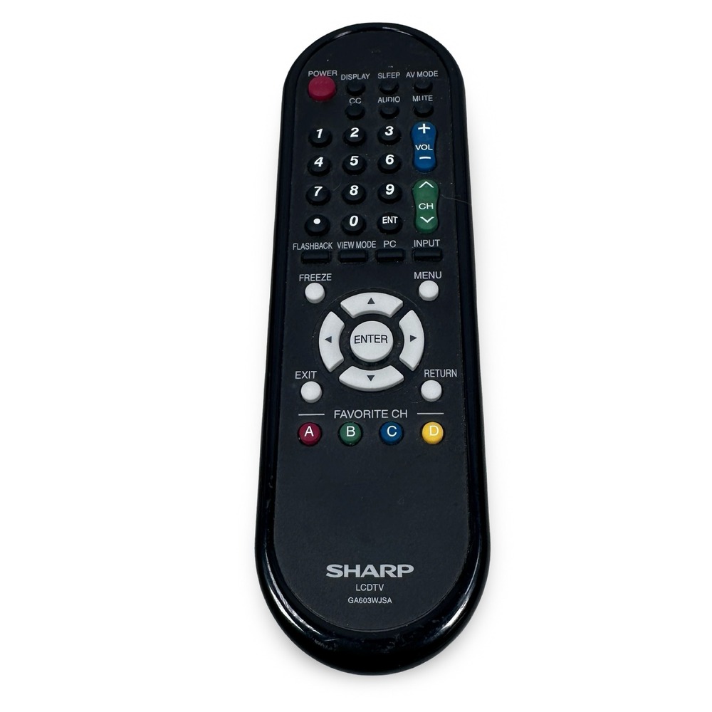 Sharp GA603WJSA LCDTV Remote Control Black and Gray Genuine OEM Replacement
